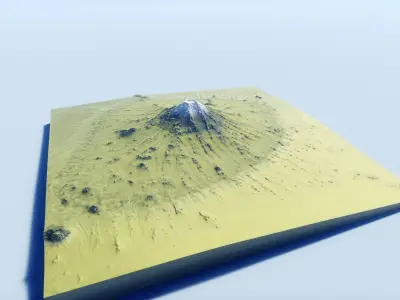 Fuji Mountain 2k Free 3D model