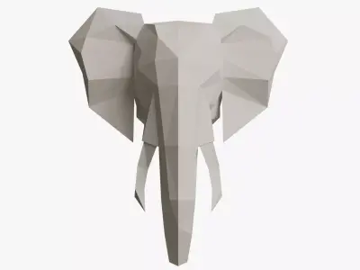 ELEPHANT PAPER HEAD 3D model