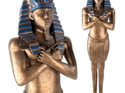 pharaoh egyptian statue of khufu 3D model
