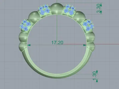 Twila True Ring 3D print model