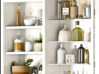 BATHROOM SET cabinet storage ideas 3D model