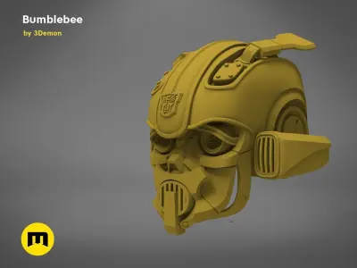 Bumblebee 2018 beetle wearable head  3D print model