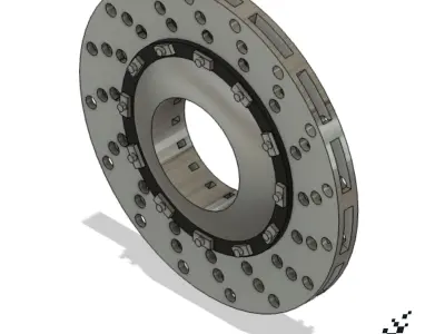 Generic disc and rotor and brake caliper 3D print model