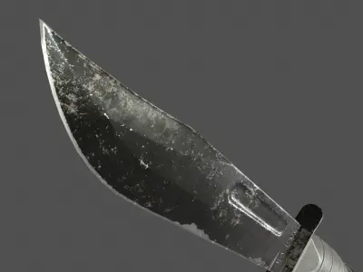 Combat Knife Game-Ready Model Low-poly 3D model