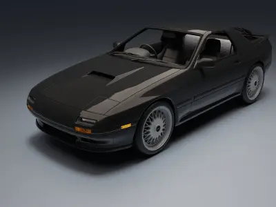 Mazda RX-7 FC Low-poly 3D model