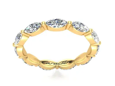 Eternity Band With Marquise Stones 3D print model