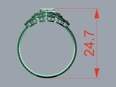 rings 3D print model 11