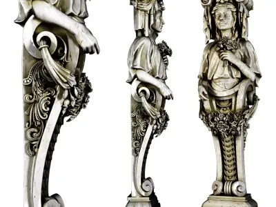 Statue Bracket 3D model