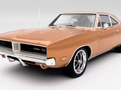 Dodge Charger RT 1969 Low-poly 3D model get