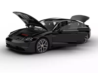 Porsche Taycan Turbo 2025 HQ 3d model 3D model