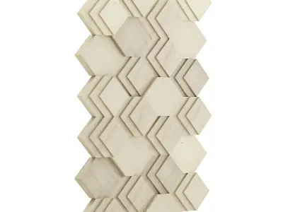 Decorative Wooden Wall Panel 3D model