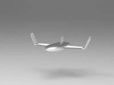 Manta Ray Air Drone 3D Print 3D print model