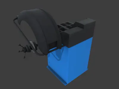 Tire Balancing Machine Low-poly 3D model