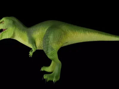 LowPoly Animated T-Rex Low-poly 3D model