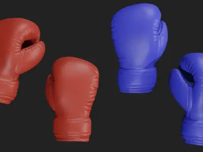 Boxing gloves Low-poly 3D model