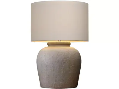 Rustic style Cement European Provence Nightstand Table Lamp 3D model