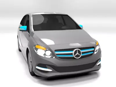 MERCEDES B200E 2015 LOWPOLY Low-poly 3D model