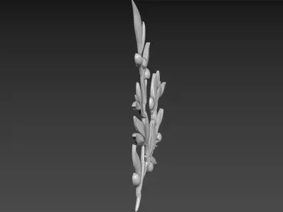Olive branch relief 3D model