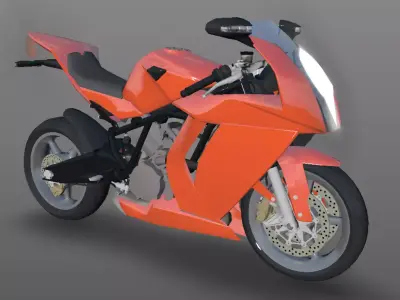 Bike 3D Model New Design Game Model Low-poly 3D model