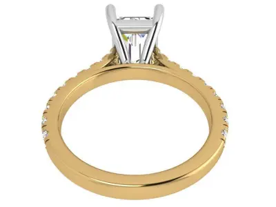 Emerald Diamond Ring 3932 3D print model