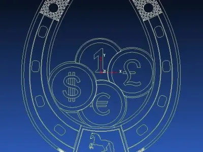 Horseshoe coin 3D print model