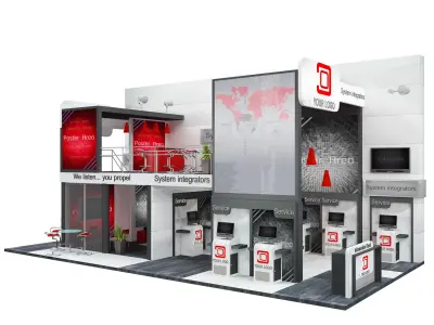 Booth Exhibition Stand a513 3D model
