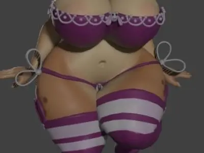 Hazel female bunny Low-poly 3D model