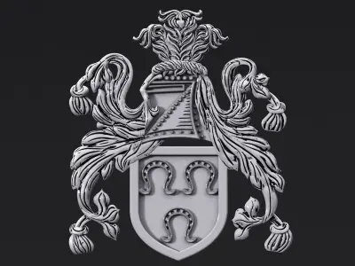 Arm of coat Family crest 3D print model