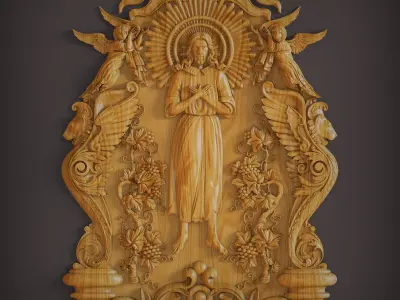 Jesus wood carving file stl for 3D print model 3D print model