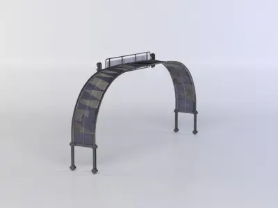 Race gate Low-poly 3D model