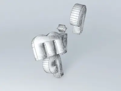 pimp letter p Free 3D model