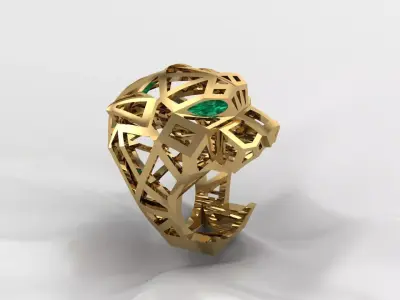 Ring panther 3D print model 3D print model