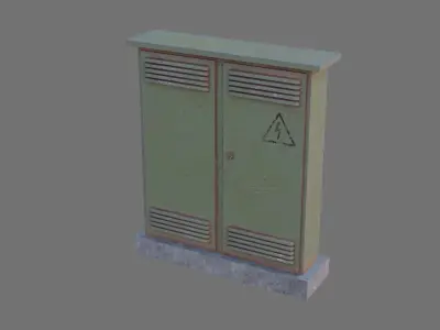 Electric Box Street Low-poly 3D model