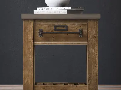 MERCANTILE 24in OPEN NIGHTSTAND 3D model