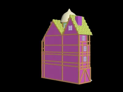 Medieval House 63 3D print model 3D model