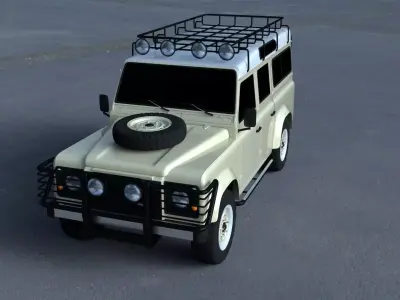Land Rover Defender 110 Station Wagon exterior 3D model