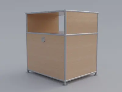 Bedside Table Low-poly 3D model