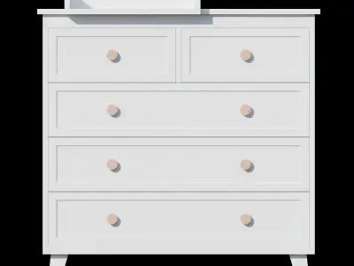 4-Drawer Dresser 3D model