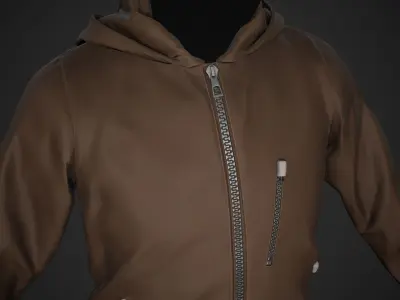 Brown Snowboard Outfit Style 1 Low-poly 3D model