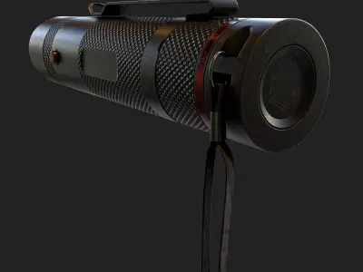 Flashlight Low-poly 3D model