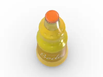 Supermarket Soda Drink Bottle 05 Low Poly PBR Realistic Low-poly 3D model