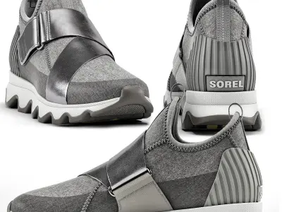 Sorel Womens Kinetic Sneak Casual Mesh Sneakers 3D model