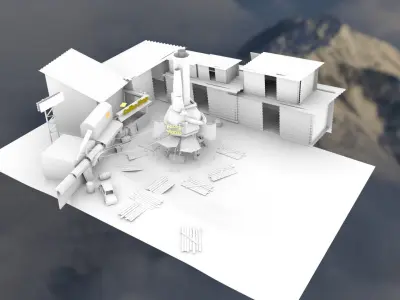 Old Coffee hut Fallout  Free low-poly 3D model