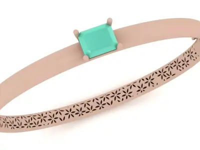 Luxury Emerald Bracelet 0053  3D print model