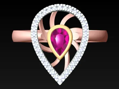 Diamond Ring - Womens Rings - N342419 3D print model