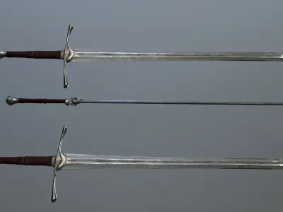 Ruin set Low-poly 3D model