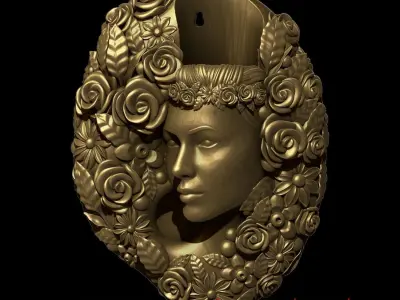 wall hanger planter STL 3D print model