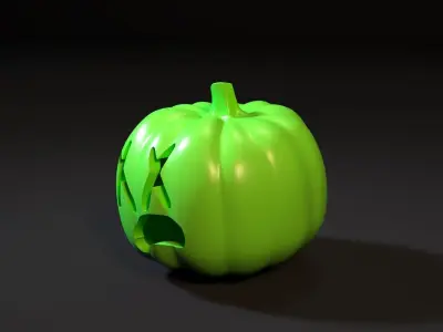 Scary halloween pumpkin 3D print model