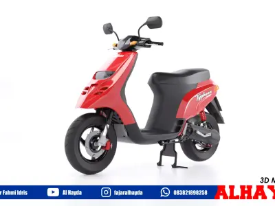 Piaggio Typhoon  Classic Scooter Low-poly 3D model