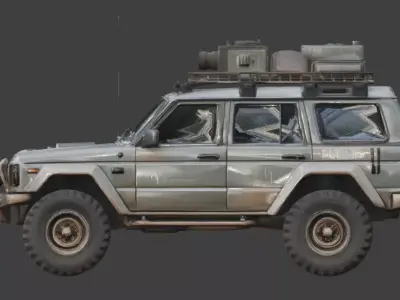 Wasteland Vehicle Collection 3D Model Low-poly 3D model